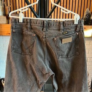 Rugged Wrangler Men’s Faded Brown Denim Pants - Size 34x32, 100% Cotton